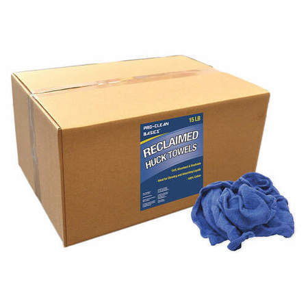Proclean Basics Cotton Reclaimed Huck Towel 15 lb. Varies Sizes, Blue, Green Z99101